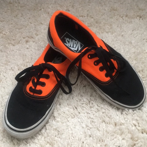 orange black vans